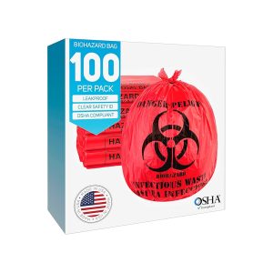 Home biohazard medical waste bags 7 10 gallon (100 count)