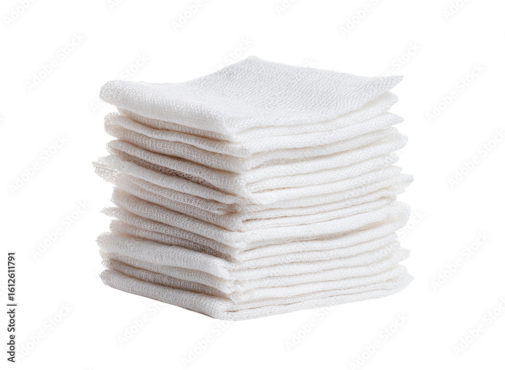 sterile gauze pads 4x4 in (200 count) Stacked white gauze pads isolated on black background medical sterile, Isolated, Png Transparent Background