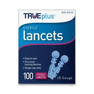 sterile blood lancets 28g 100 count