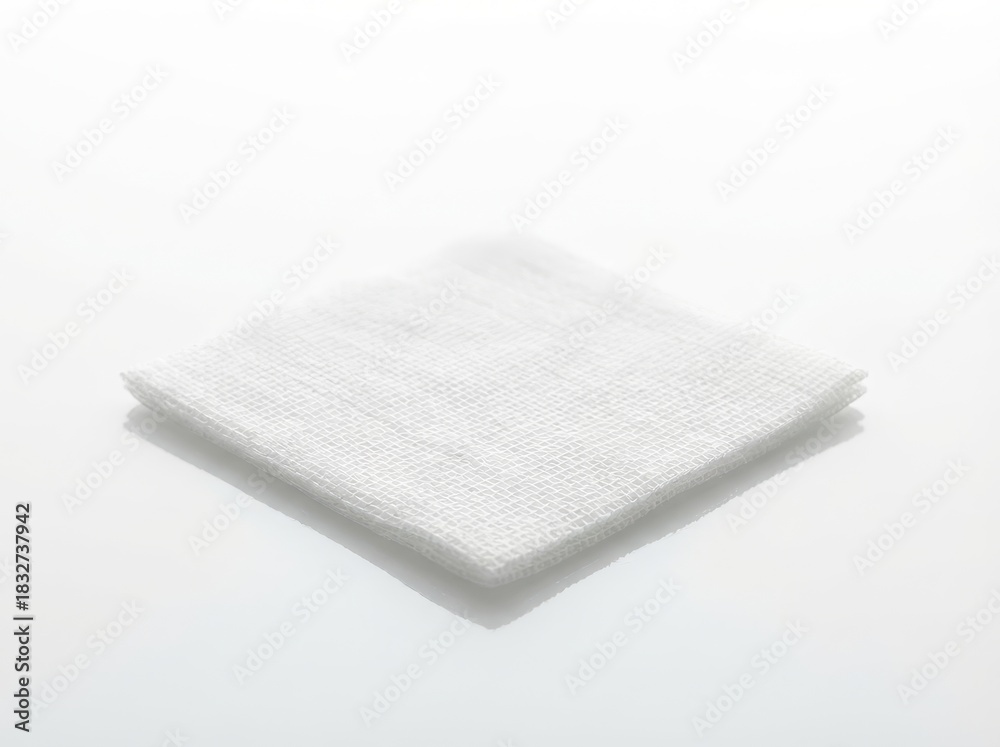 sterile gauze pads 4x4 in (200 count) White sterile medical gauze pad on white background